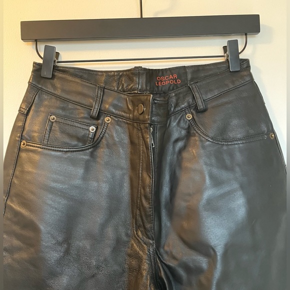 High waisted leather pants Oscar Leopold - Picture 1 of 7